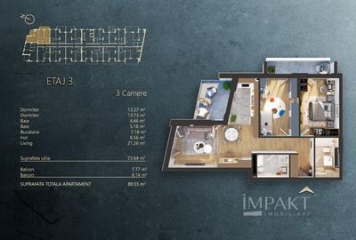 Apartament cu 3 camere semidecomandat în Bulgaria