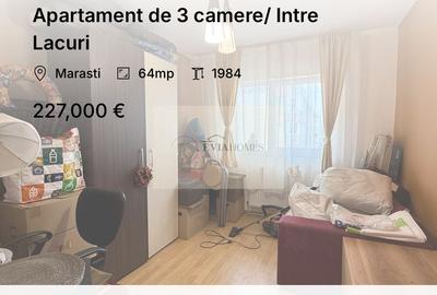 Apartament cu 3 camere semidecomandat, mobilat în Mărăști