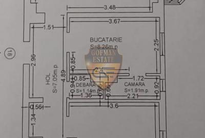 2 camere Tomis Nord Campus 64 mp, 2 debarale, balcon, centrala gaze, A/C, et 4/4 - 9