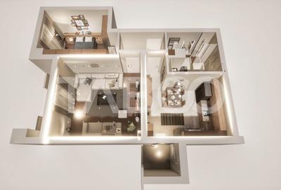 Apartament decomandat 2 camere 60 mp utili cu pivnita si parcare - 7