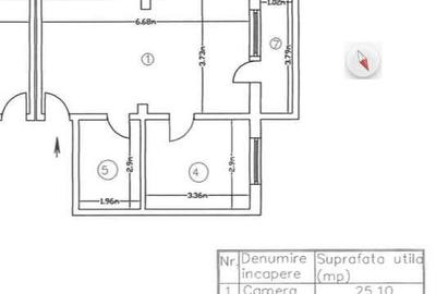 Apartament 3 camere | 68,57 mp utili | Etaj 1 | Bloc 2010 | 9 min Metrou - 18
