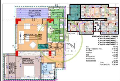 Apartament decomandat, 73.70mp, cartier Cornitoiu, zona Liceul Bibescu - 1