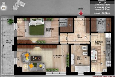 Neofort 50 Titan Apartament decomandat langa metrou cu vedere superba - 22