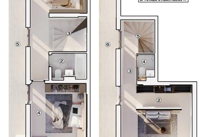 Penthouse 3 camere situat la etajele 5 si 6  in ansamblul The Icon - 12