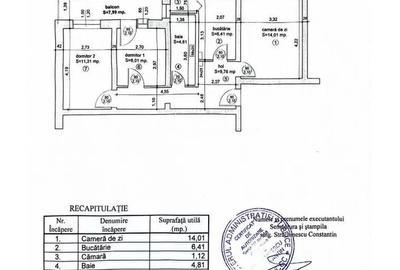 Apartament 3 camere Plevna – mobilat, etaj 2/4 - 1