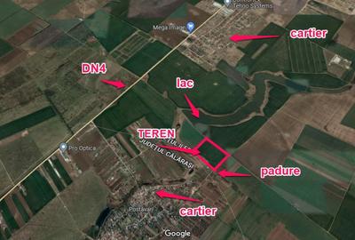 De vanzare teren 6.2HA langa lac si padure/DN4- soseaua Oltenitei - 6