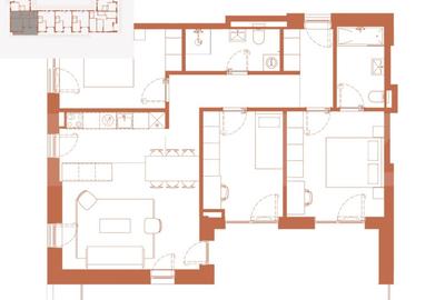 Comision 0! River by Hexagon - 4 camere, 86 mp, Dressing, Terasa 26 mp - 2