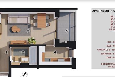 COMISION% Apartament cu o camera zona Vlad Tepes - 3