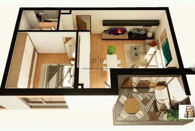 Apartament cu 2 camere semidecomandat în Mărăști