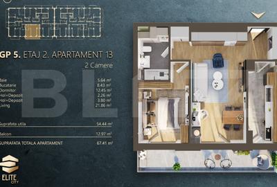 Apartament premium, 2 camere | Finisaje de lux | Elite City - 17