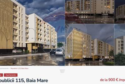 Apartament cu 2 camere decomandat în Republicii