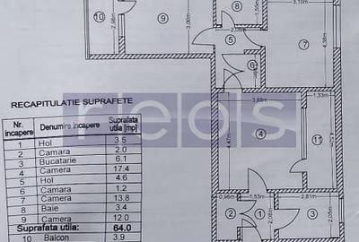 Apartament 3 camere spațios | 75 mp | Zonă Lujerului - Metrou - 12