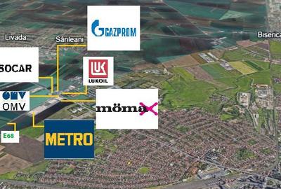 De vânzare teren extravilan 45.127 mp, Centura Arad, Metro/Momax/OMV. - 2
