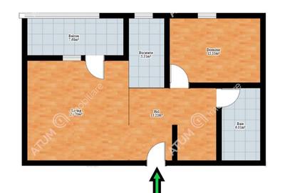 Apartament 2 camere decomandate balcon loc parcare in Tursnior Sibiu - 6