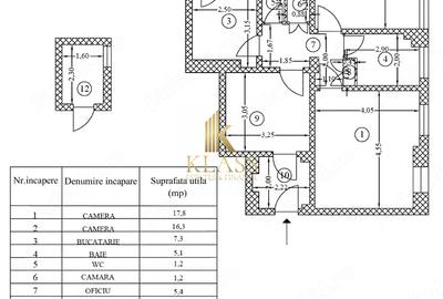 Apartament de inchiriat cu 3 camere  Batistei - spatiu comercial, birouri - 11