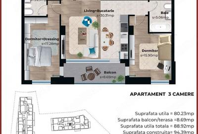 Apartament 3 camere | Metropolitan Viilor | Parcul Carol | Parcare - 10