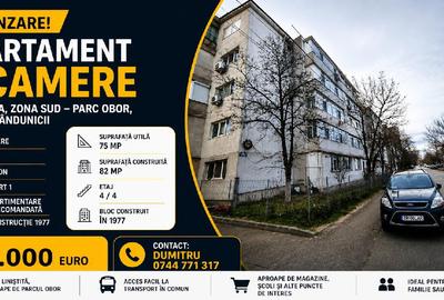 Braila, Parc Obor, Apartament-4 camere 75 mp, etaj 4/4. - 1