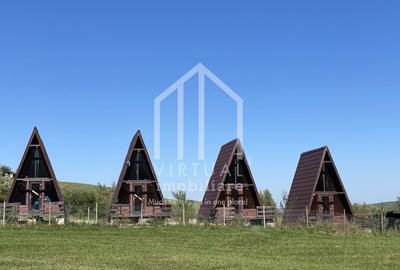 De vanzare 4 cabanute de tip A-frame in Sibiu, teren 829 mp sat Tocile - 1