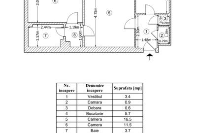 Apartament 2 Camere,Iancului,Metrou,bl.reabilitat,et.1/8,Liber - 1