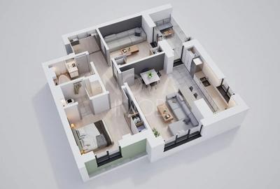 Apartament 3 camere, etaj intermediar, ansamblu nou Calea Surii Mici - 7