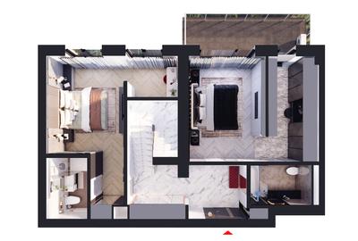 Duplex 4 camere tip 2 cu terasa | HILS Titanium Ansamblu rezidential nou - 2