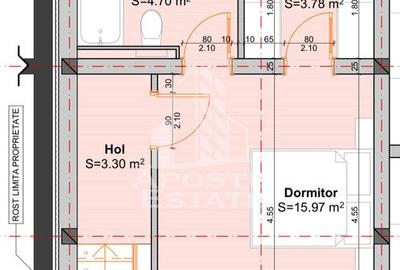Penthouse cu 3 camere, 2 bai si dressing in spate la Lidl. - 23
