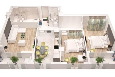 Apartament cu 3 camere decomandat în Frumoasa