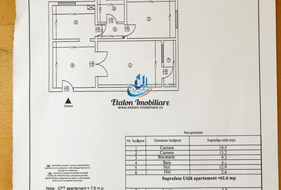 Apartament 3 camere semidecomandat, etaj 9, zona Spital - 14