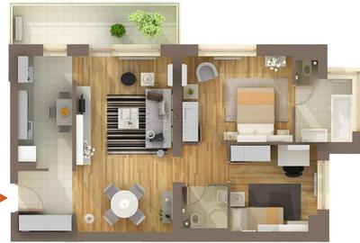 De inchiriat apartament 3 camere | Privighetorilor | Rond Zoo - 8