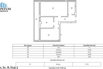 Tomis Nord - Vanzare apartament decomandat cu 2 camere,  bloc nou. - 4