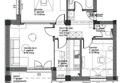 Apartament cu 3 camere semidecomandat în Avantgarden