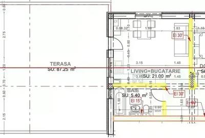 Apartament 3 Camere cu terasa 87 mp mutare imediata 15 minute metrou - 7