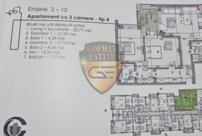 Ap 3 camere  decomandat – Energia Residence – 85 mp – Parcare subterană i - 12