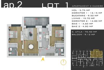 Direct Dezvoltator Apartament 3 Camere decomandat Gura Ariesului - 2