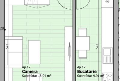 Apartament 1 camera decomandat, 43 mp, incalzire pardoseala, statie autobuz - 6