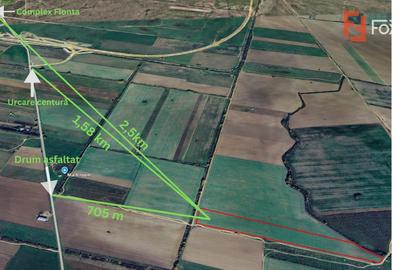 Teren extravilan arabil 50.890mp - aproape de centura Timisoara Sud - 2