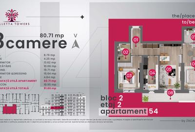 Apartament 3 camere/etaj 2/92mp utili/Valletta Towers/Craiova - 4