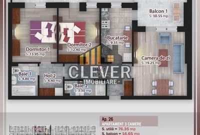 Apartament cu 3 camere decomandat în Theodor Pallady