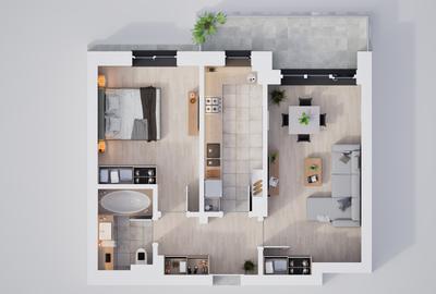 Apartament nou – 2 camere în ansamblu cu facilități complete - 11