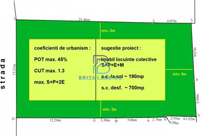Bucurestii Noi, piata 16 Februarie, teren sup. 420mp, d=15.2m - 2