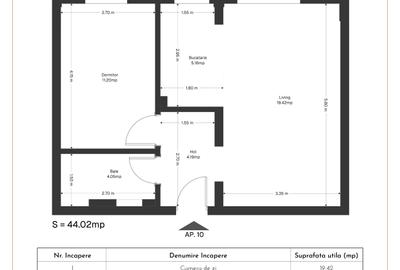 Apartament cu 1,5 camere FUNCȚIONAL - 5