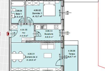 Apartament 2 camere, 57 mp, Terasa 6 mp, Imobil Nou, Semicentral - 5