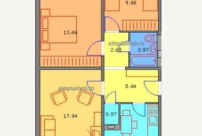 Apartament 3 camere Ozana Titan  66 mp  Etaj 1  Ideal familie - 5