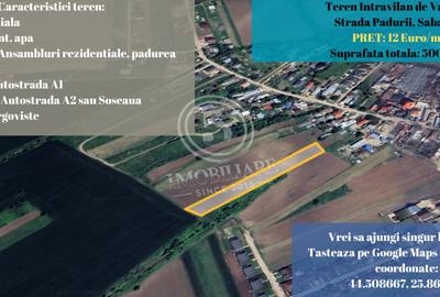 Sabareni in apropierea Padurii Cereanca- Teren de Vanzare - 1