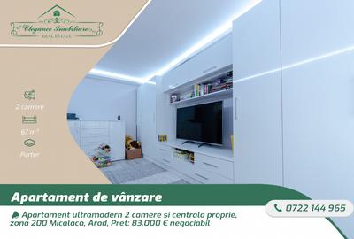 Apartament ultramodern 2 camere si centrala proprie, zona 200 Micalaca, Arad - 1