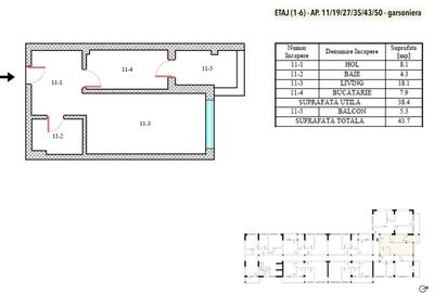Garsoniera, 44mp, decomandata, centrala proprie, bloc nou, Platinum - 3