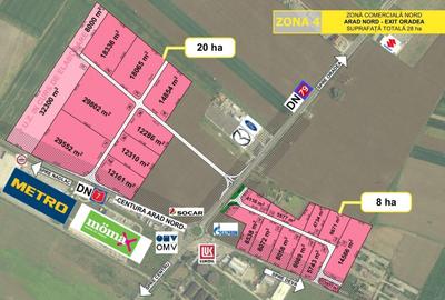 Teren extravilan industrial cu expunere potențiala Centura Arad - 1