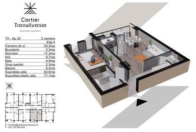 TRANSILVANIA RESIDENCE- CARTIER TRANSILVANIA, APARTAMENT 2 CAMERE - 15