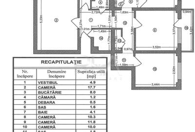 4 camere Chișinău decomandat, parcare, an 1981, 86 mp - 9