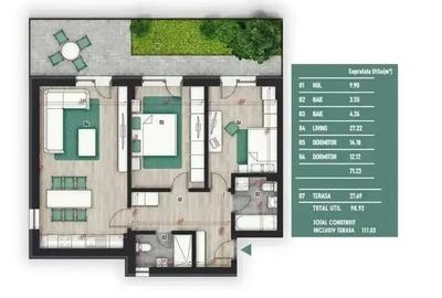 Apartament cu 3 camere decomandat în Theodor Pallady